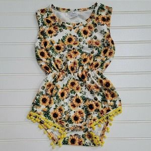 Funnycokid Sunflower Romper